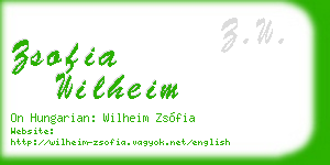 zsofia wilheim business card