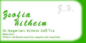 zsofia wilheim business card